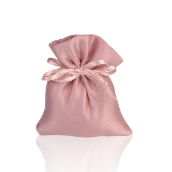 SACCHETTO RASO ROSA ANTICO RETT. PICCOLO 8X10